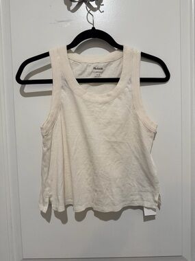 Madewell Women's Cream Scoop Neck Tank